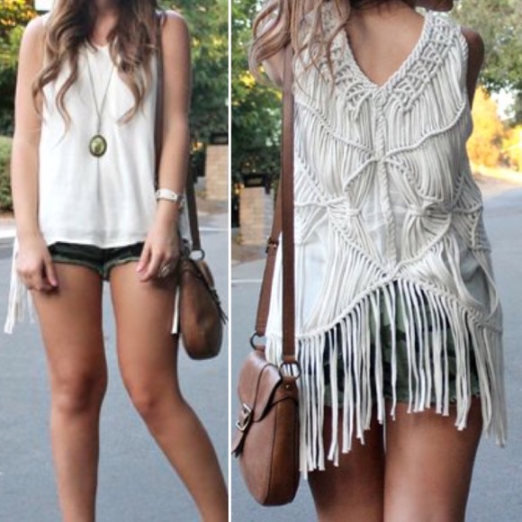 GREYLIN • Fringe Braid Tassel Tank Top - Picture 4 of 16